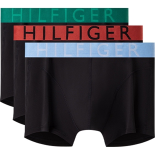 【三条装】Tommy26春夏新款男装撞色腰边顺滑弹力四角裤平角内裤