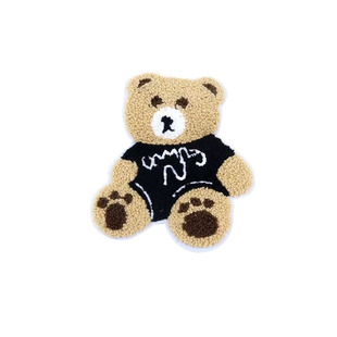 时尚卡通小熊布贴可爱毛绒小熊图案牛仔裤修补装饰缝制贴儿童DIY