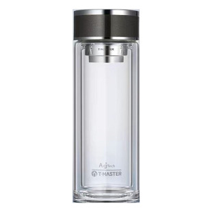 富光茶马仕抗菌双层玻璃杯男女高档银离子车载泡茶杯办公水杯子