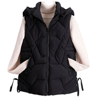 羽绒棉马甲女士短款修身坎肩秋冬季马夹百搭外套2023新款冬天背心