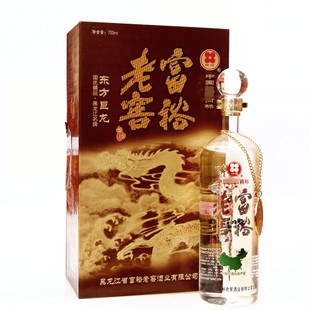 【厂家直供】富裕老窖酒东方巨龙43度700ml白酒浓香商务用礼盒酒