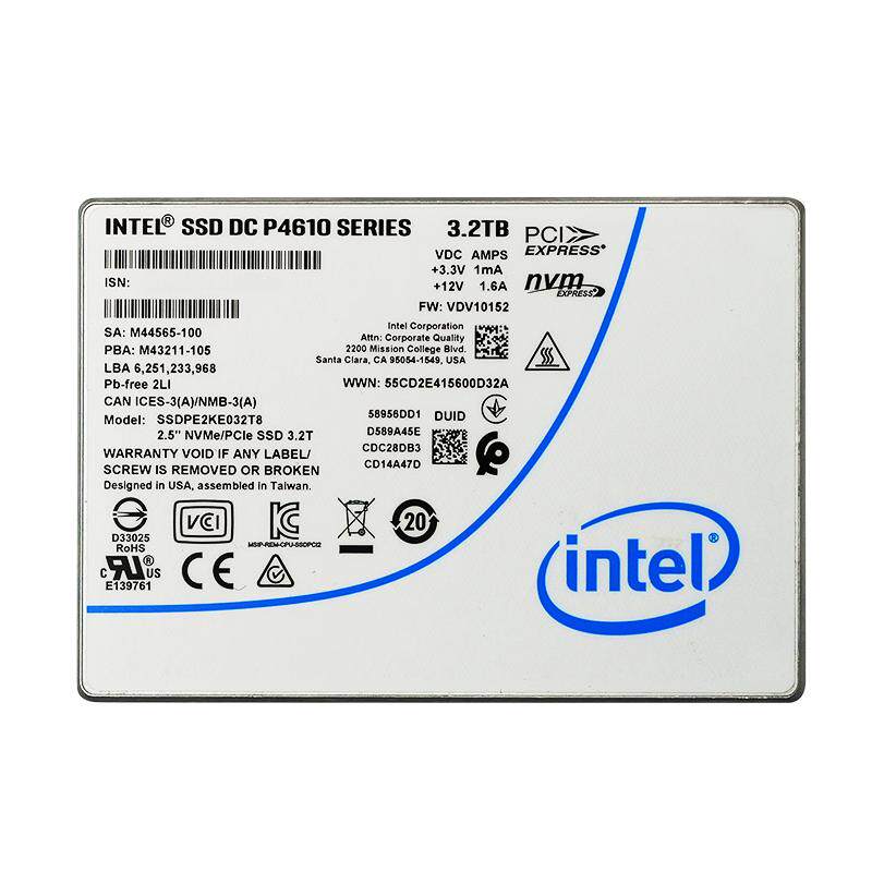Intel/英特尔 P4610 3.2TB U.2 固态硬盘SSDPE2KE032T8企业级固态