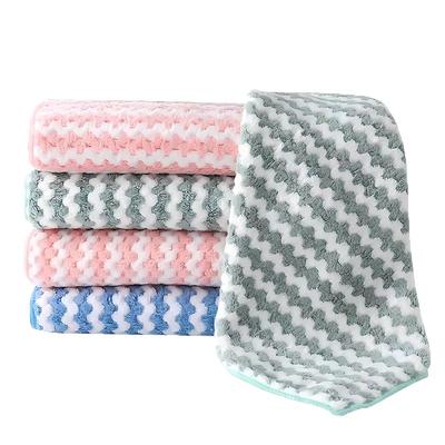 珊瑚绒不掉毛抹布5条|万人加购