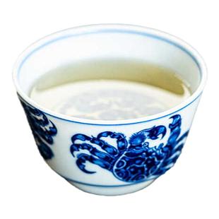 富甲一方柴窑青花手绘螃蟹茶杯主人杯大容量景德镇陶瓷立明堂同款