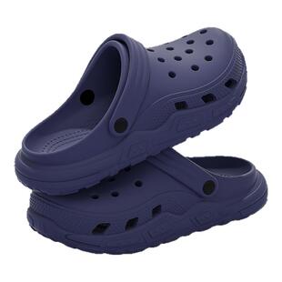 踩屎感洞洞鞋男士2025新款夏季透气外穿EVA厚底防滑包头凉拖鞋女