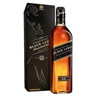 【自营】1升尊尼获加黑牌苏格兰威士忌进口洋酒无盒