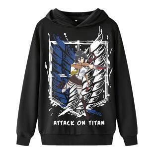 进击的巨人痛衣利威尔兵长 艾伦 三笠卫衣二次元外套青少年衣服潮