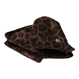 川野法式棕色豹纹三角形抓夹新款轻奢高级感鲨鱼夹大号发量多头饰