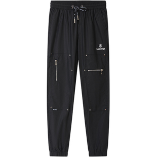 BM口袋装饰潮牌美式机能裤子男夏季薄款休闲运动裤2025新款男卫裤