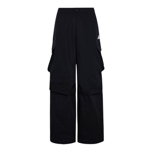 Adidas/阿迪达斯正品WOVENTROUSERS新款女黑色经典宽松长裤KW0682