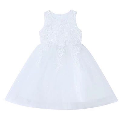 女童春夏装公主裙白色网纱裙礼服钢琴表演服儿童连衣裙蓬蓬裙六一