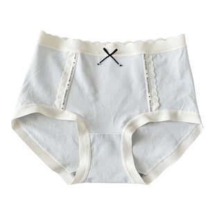 花仙子内裤女士纯棉2026年新款中高腰全棉包臀透气10A抗菌三角裤
