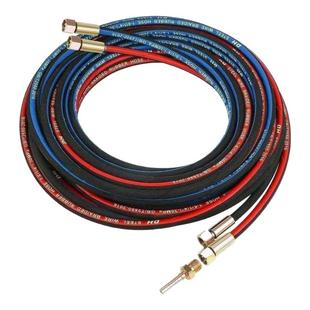 钢丝氧气管乙炔双色管工业用橡胶气割软管高压氧气枪丙烷管子带割