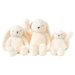 海湾兔Bunnies 可爱治愈米色大长耳兔毛绒公仔安抚玩具娃娃生日礼