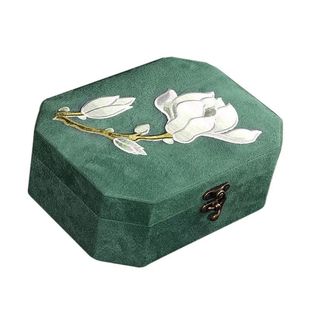 婚嫁礼盒双层首饰盒欧式饰品收纳盒复古珠宝盒手镯盒项链盒刺绣