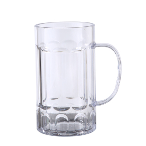 亚克力扎啤杯啤酒杯塑料带把防摔