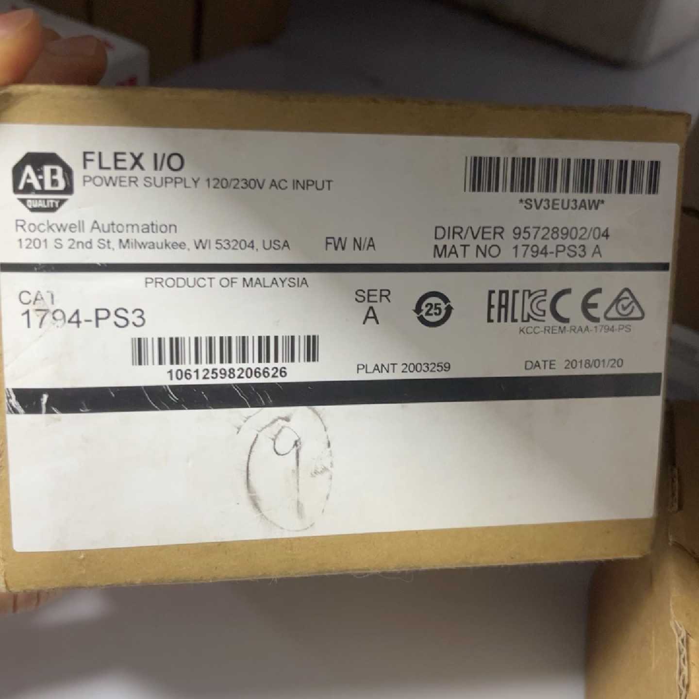 议价AB罗克韦尔1794-PS3电源模块,原装正品,带原包装盒,