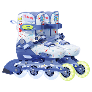 2026新款经典奥特曼轮滑鞋男童溜冰鞋儿童初学者3岁6到12岁可调节
