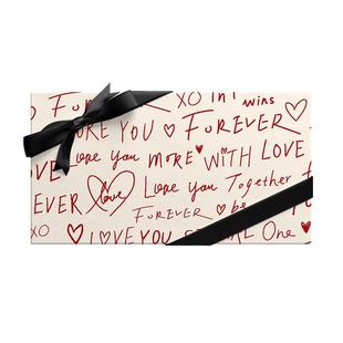 ISUKA一树家|恋恋手纪手写英文礼物包装纸大尺寸新年情人节男女朋友情侣结婚生日伴手礼盒高级感花束礼品纸