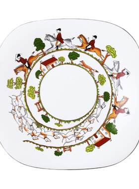 Wedgwood骨瓷餐具狩猎图案欧式盘