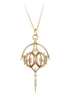 法式时尚女理性思维吊坠项链