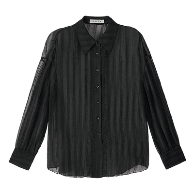 MSLAN宽松轻防晒微透肌理衬衫