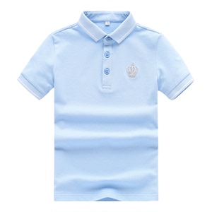 小学生纯棉透气学院风短袖Polo