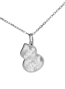 足银S990碎冰冰葫芦项链女