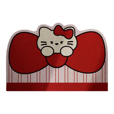 卡通KT猫入户门地垫丝圈防滑除尘