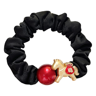 新年红色头绳2026新款高端扎头发圈女成人高弹力发绳耐用皮筋发饰