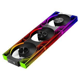 丛林豹星际积木V3风扇拼接反叶12cm白色机箱风扇ARGB一键正反转