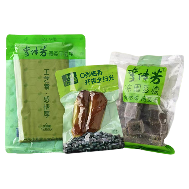 李传芳黑豆制品组合纯素黑豆干