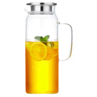 美斯尼 玻璃冷水壶家用扎壶耐高温凉水壶水杯透明大容量水瓶套装