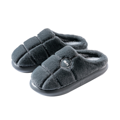 回力男士厚底防滑保暖棉拖鞋