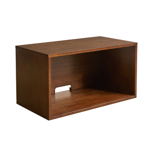 实木书柜矮柜落地书架置物架组合电视柜边柜格子柜简约储物收纳柜