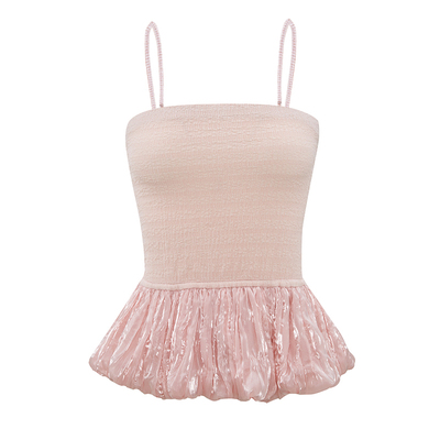 褶皱肌理奶油纱花苞甜美