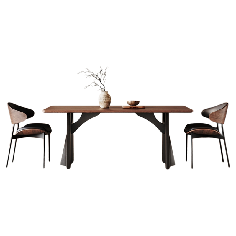 奥古斯特飞鸦中古风实木餐桌长方形家用小户型法式复古全实木长桌