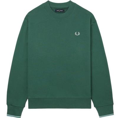 FRED PERRY男士休闲卫衣2025冬季宽松圆领套头麦穗刺绣上衣M7535