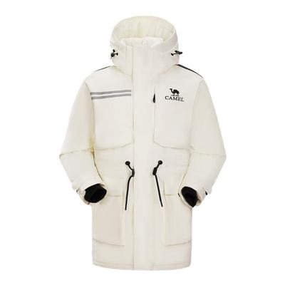 骆驼三防工装派克羽绒服拒水羽绒