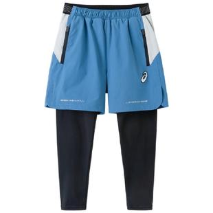 ASICS/亚瑟士童装2025年秋季新款男童长裤吸湿速干拼接假两件长裤