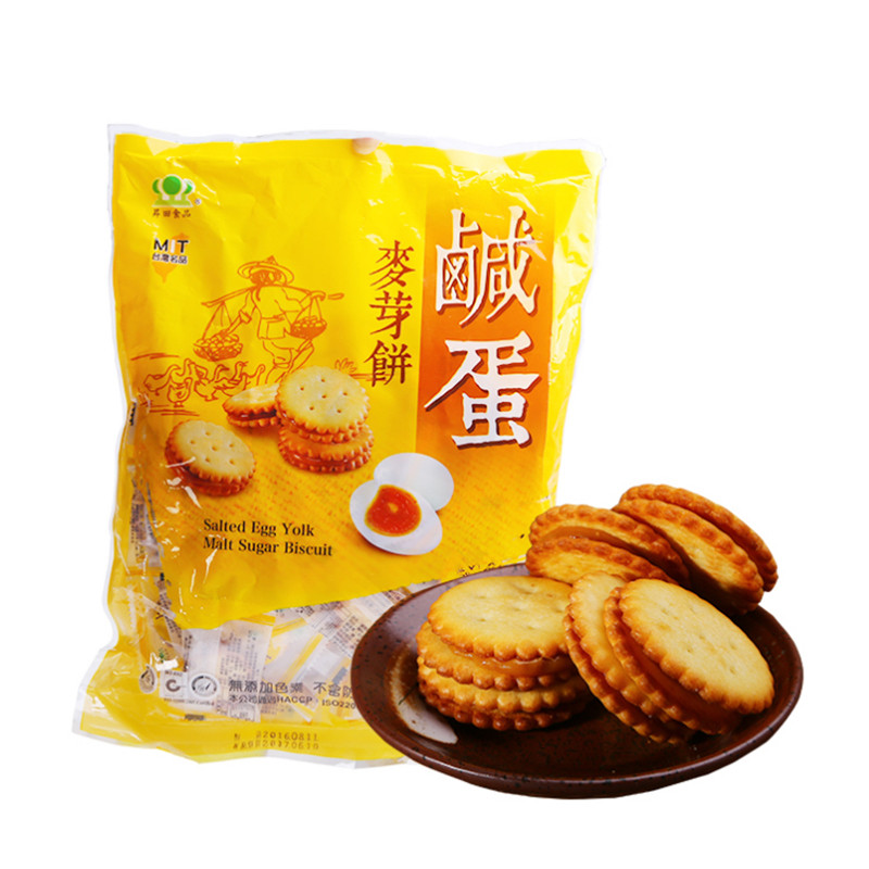 台湾昇田咸蛋麦芽饼500g进口饼干