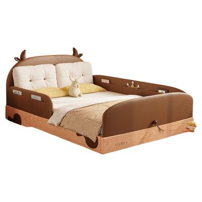 喜力美实木儿童奶牛地台床