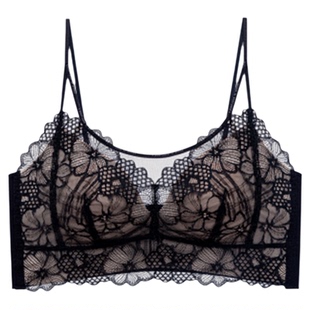 【蕾丝小泡芙】思兰芬内衣女小胸微聚拢软支撑无钢圈胸罩蕾丝文胸