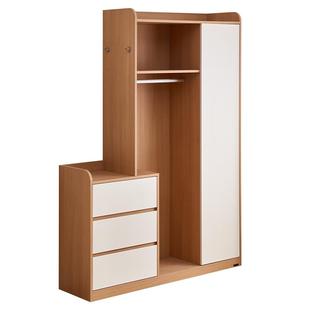 全友家居2025新款原木风收纳衣柜成品柜子卧室家用小户型简易衣橱