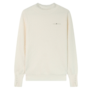 白鹿语花边半高领针织衫冬款时尚通勤微弹肌理感长袖女式打底衫