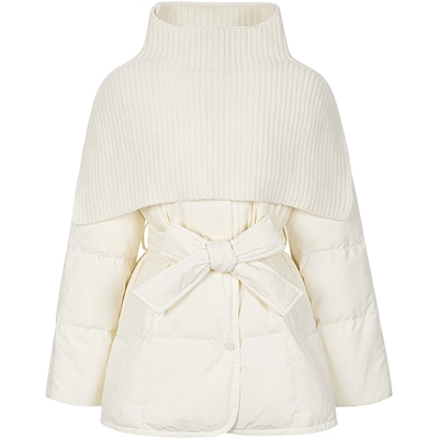 【90绒】羽绒服女冬季小个子长款围脖外套kbne秋冬新款保暖派克女