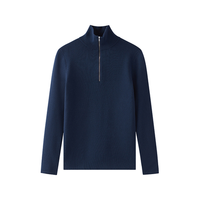 440ME半拉链立领休闲显瘦针织衫