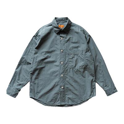 WHIMIN盐缩匹马棉水洗长袖衬衫