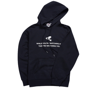 VISION STREET WEAR 潮流印花卫衣休闲连帽套头长袖卫衣 男女同款