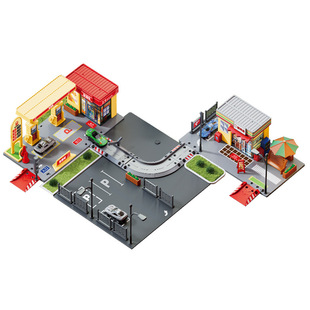 儿童益智过家家拼装玩具加油站汽车便利店仿真模型2026新款男女孩